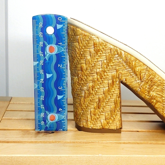 Prada🍦Wedge Sandals, cream/tan color, Size 41, 10.5/11 M Women's, 🆕 - Picture 6 of 11